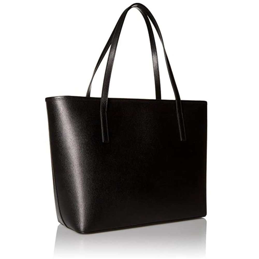 NWT Ted Baker London Leather Shopper Shoulder Tote Bag w/ Clutch Black Floral - Picture 3 of 9